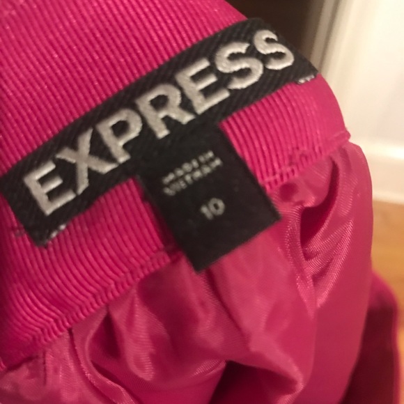 Express hot pink rose full midi skirt / retro - Picture 2 of 5